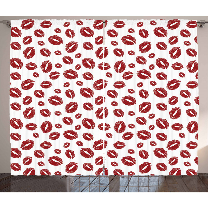 Pop Art Lipstick Stain Curtain