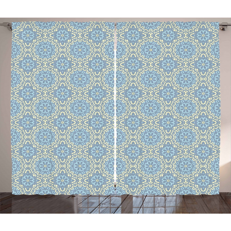 Eastern Style Swirl Tile Curtain