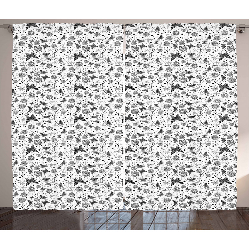 Petal Spring Dots Curtain