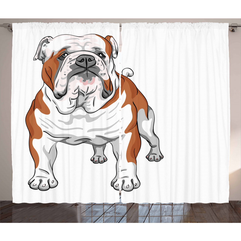 Muscular Dog Curtain