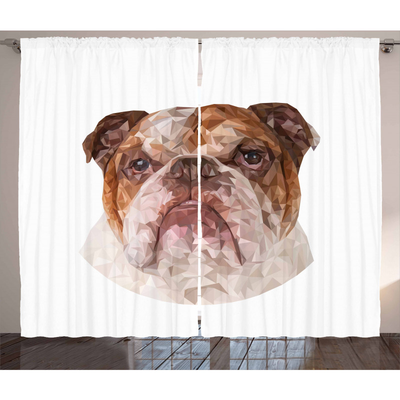 Polygon Dog Curtain