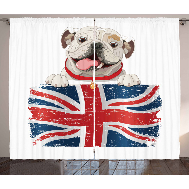 British Dog Curtain