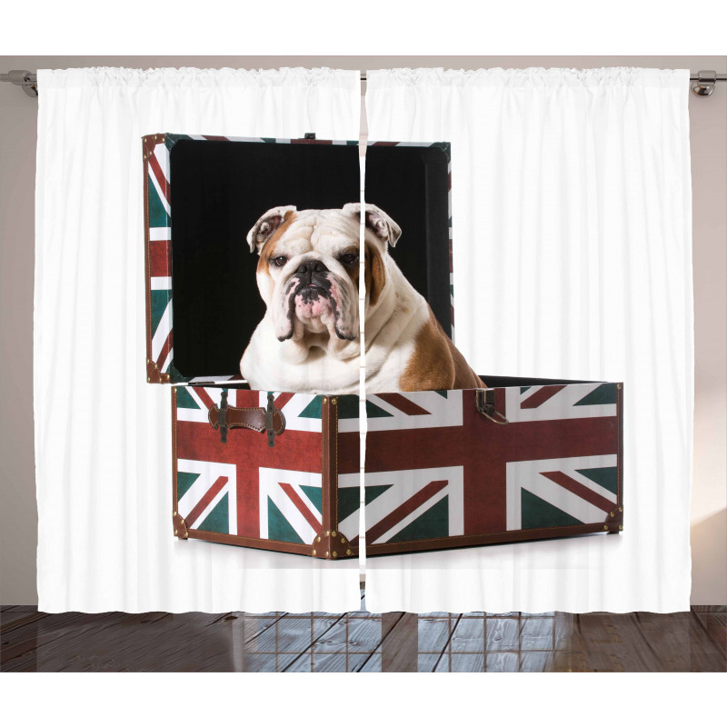 Patriotic Dog Curtain