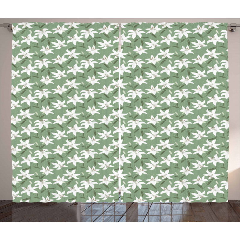 Lilly Bouquet Design Curtain