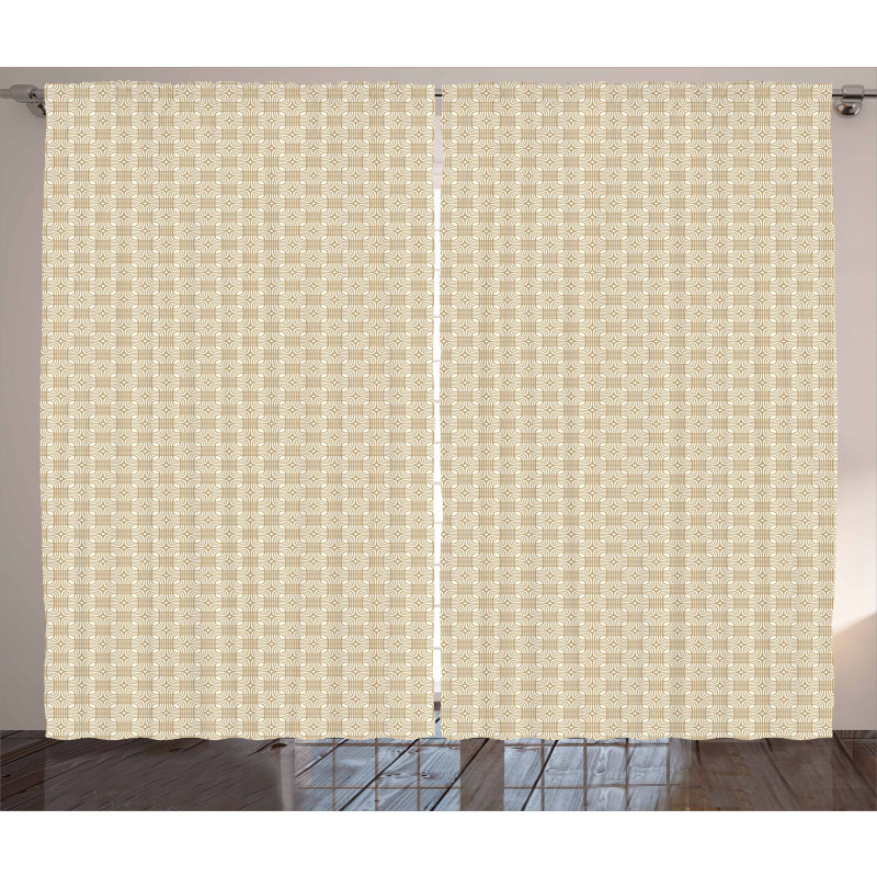 Rhombus Pattern Abstract Curtain