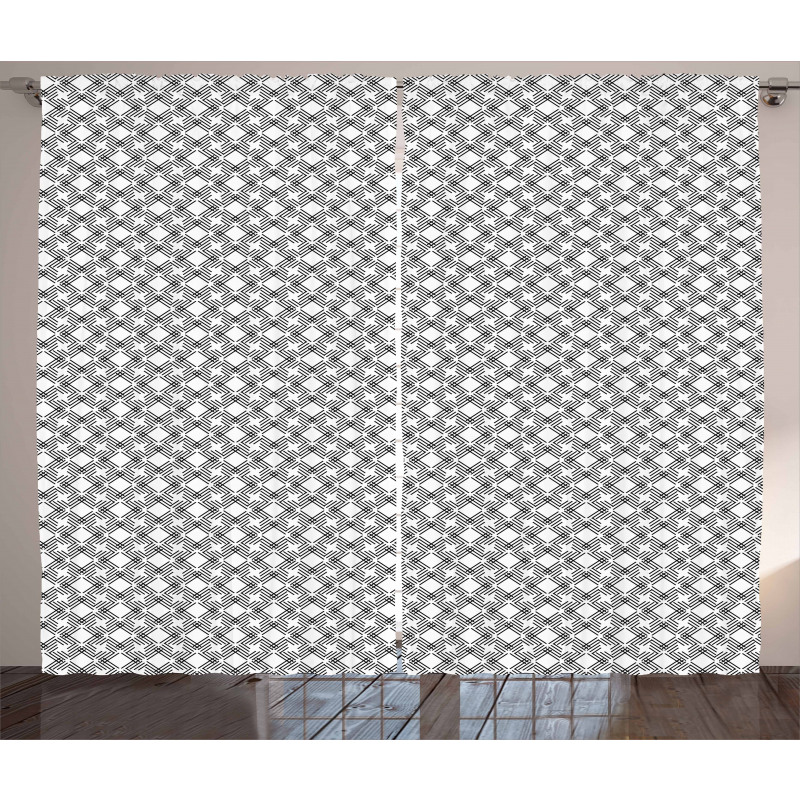 Monochrome Line Curtain
