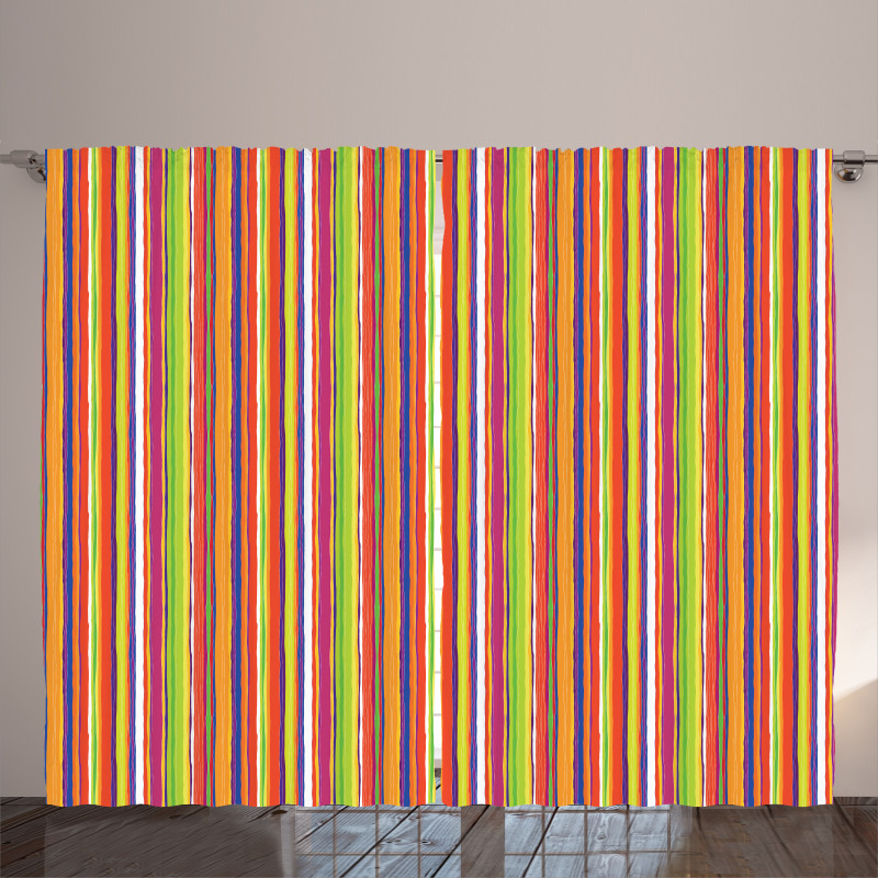 Barcode Style Lines Curtain