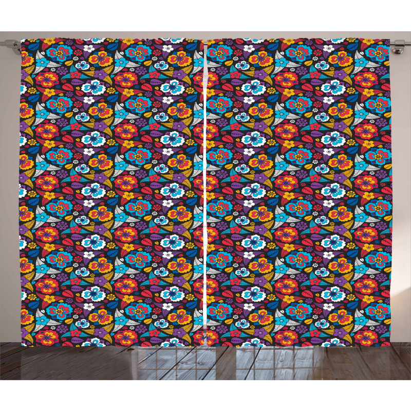 Aloha Style Scroll Curtain