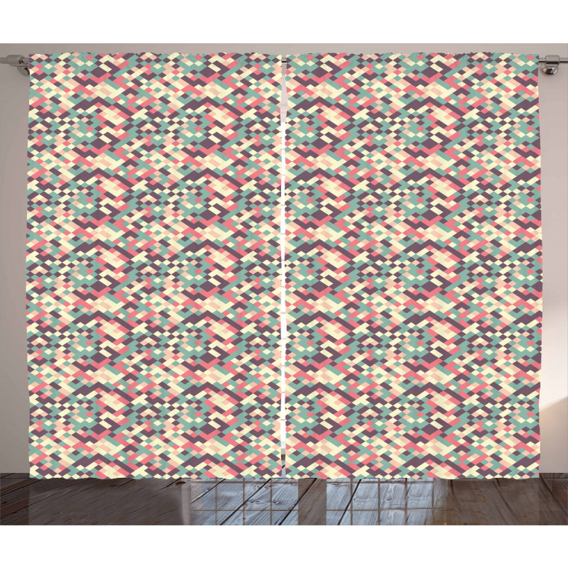 Mosaic Squares Design Curtain