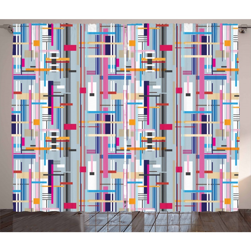 Colorful Modern Art Curtain