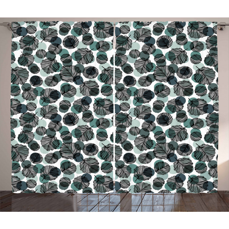 Abstract Dots Foliage Curtain