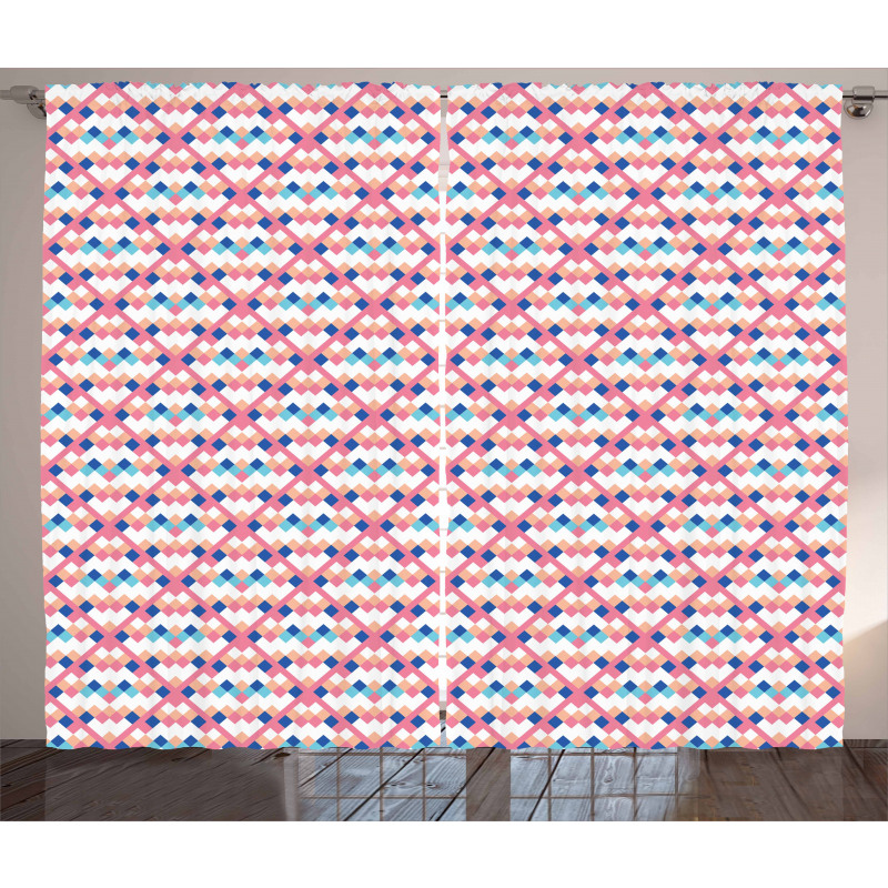 Squares Color Boxes Curtain