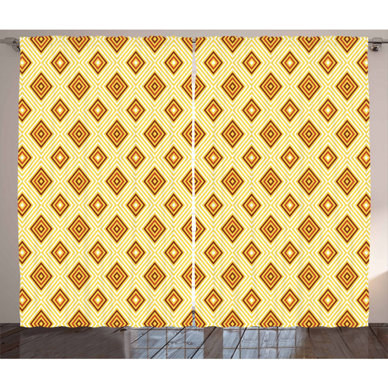 Old Fashioned Rhombus Curtain