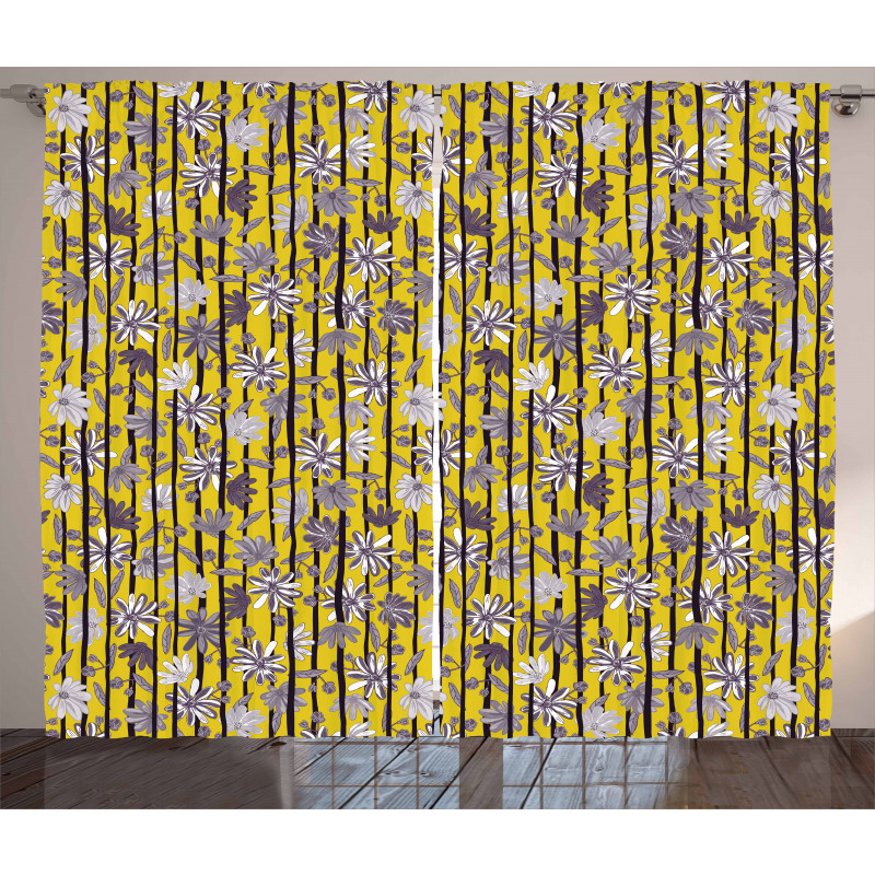Exotic Lily Blossoms Curtain