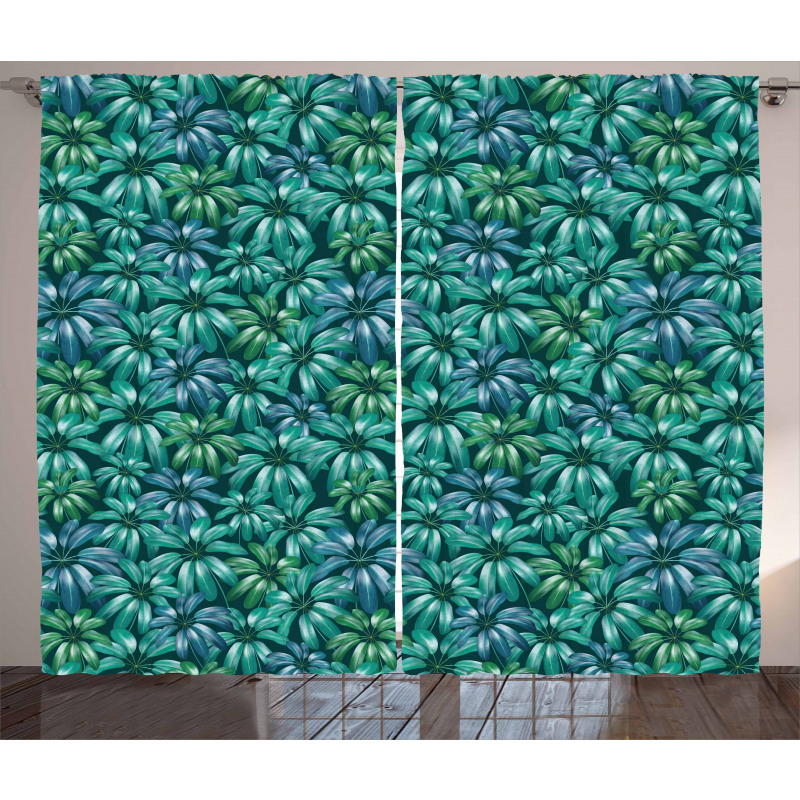 Exotic Blooms Foliage Curtain