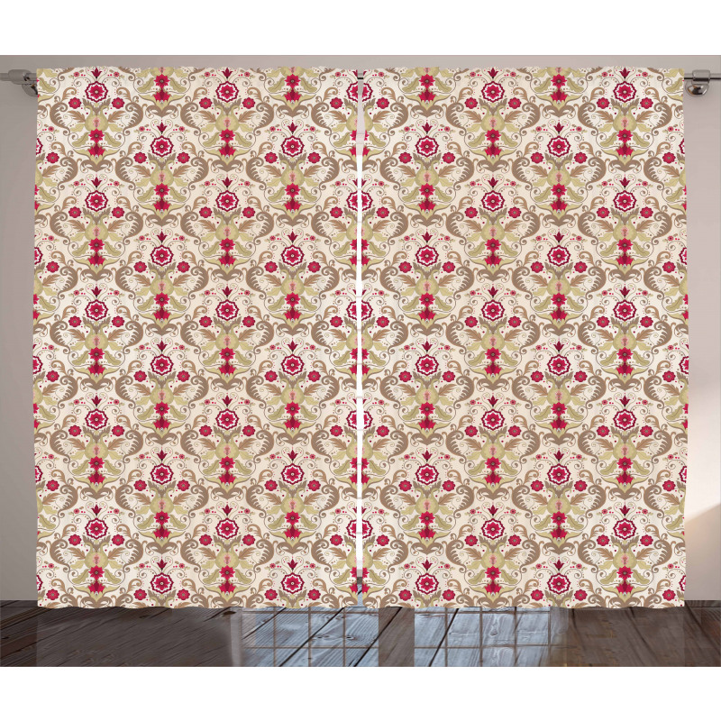 Classical Vintage Floral Curtain