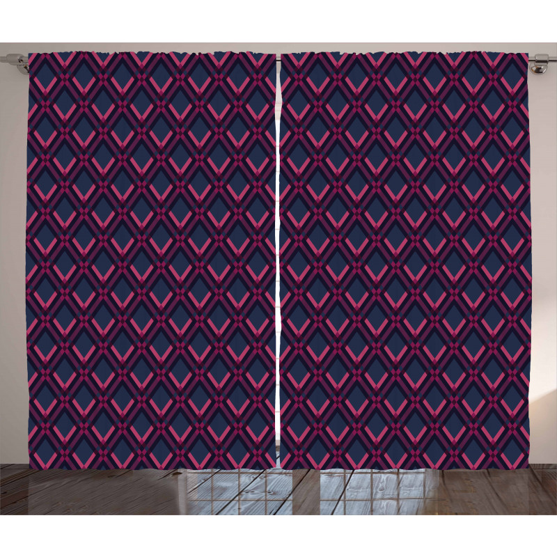 Vivid Hexagon Shapes Curtain