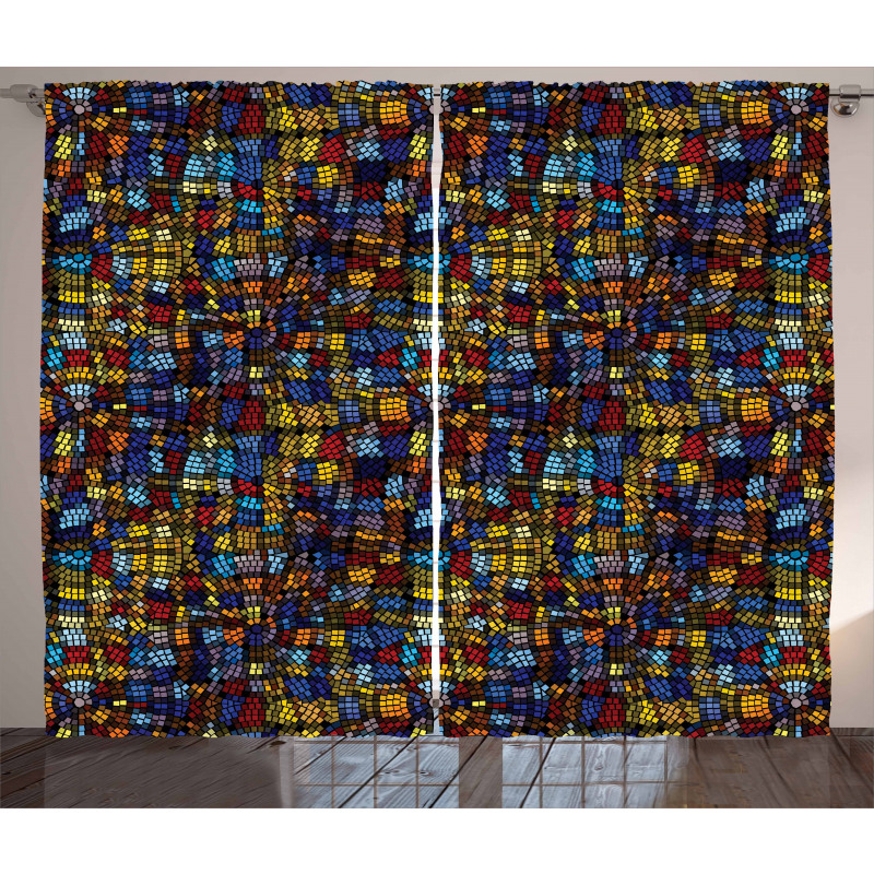 Victorian Mosaic Tiles Curtain