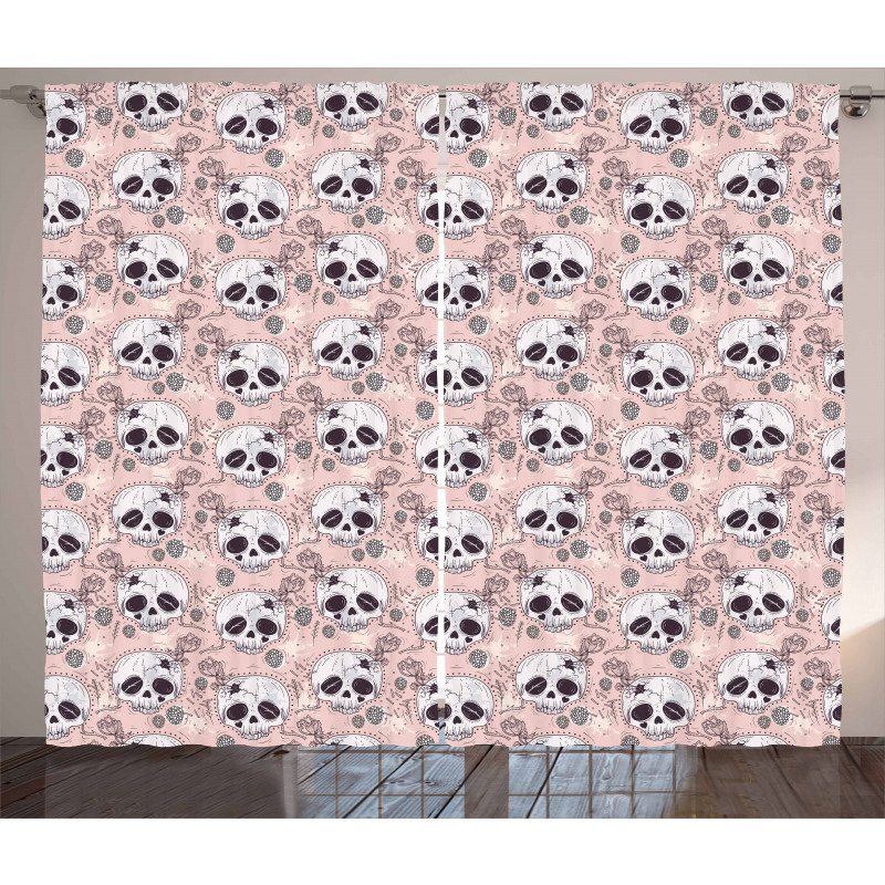 Day of the Dead Theme Curtain