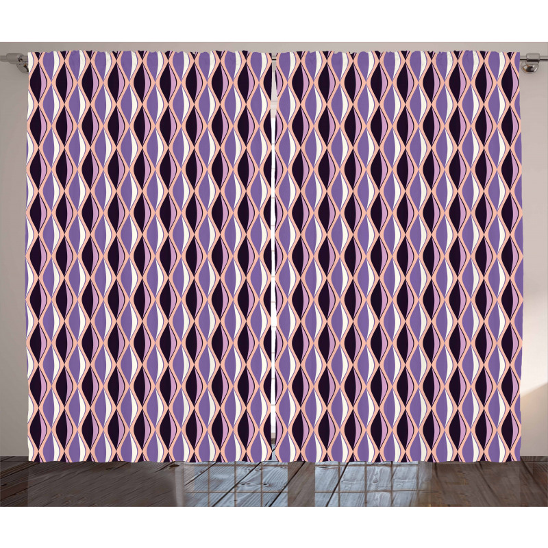 Vertical Wavy Lines Curtain