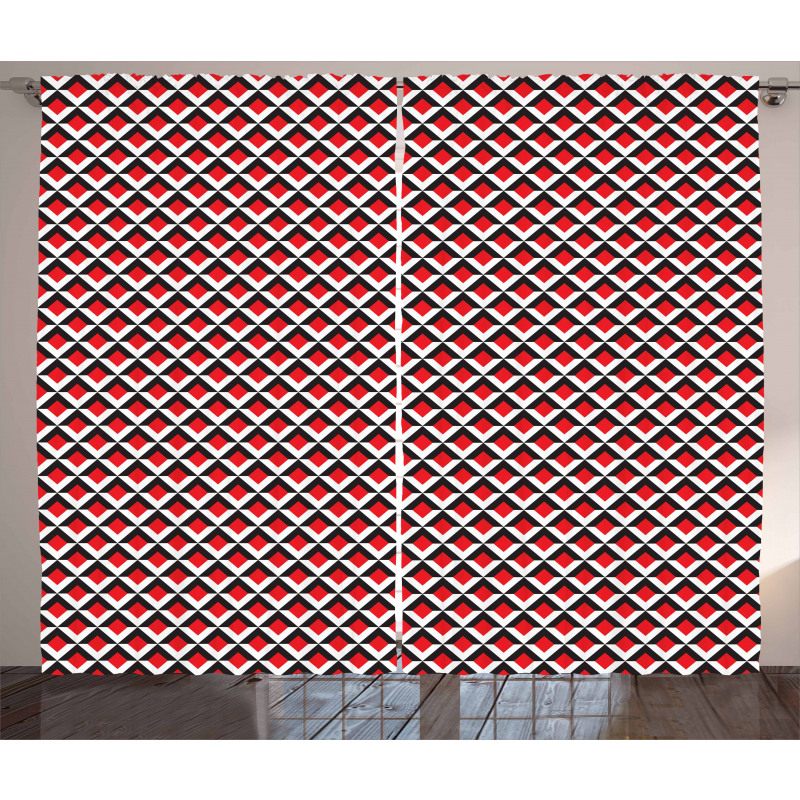 Vibrant Grid Tile Curtain