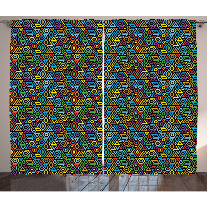 Geometrical Mosaic Curtain