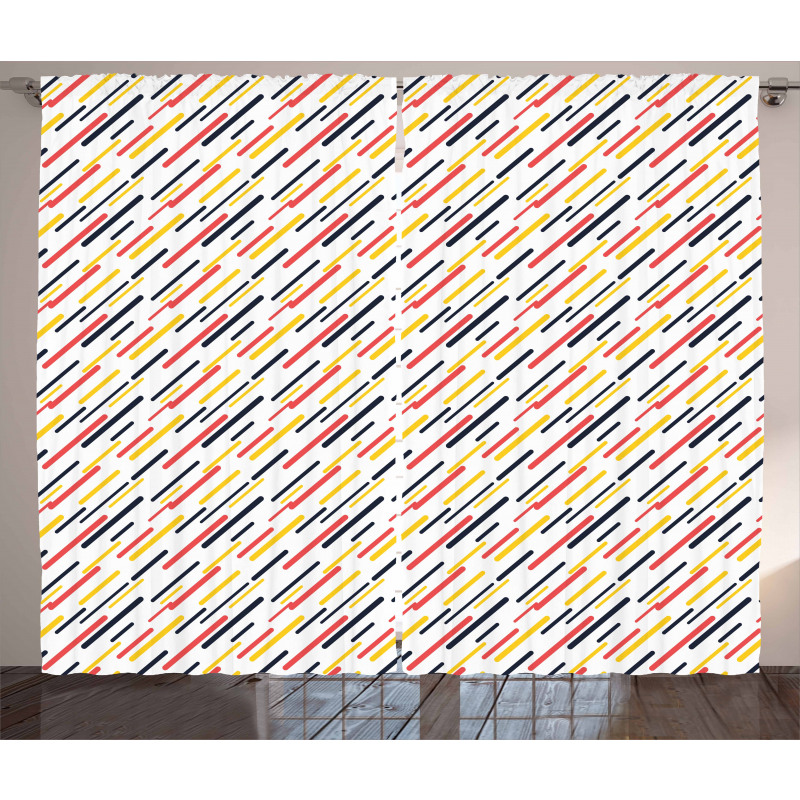 Diagonal Simple Lines Curtain