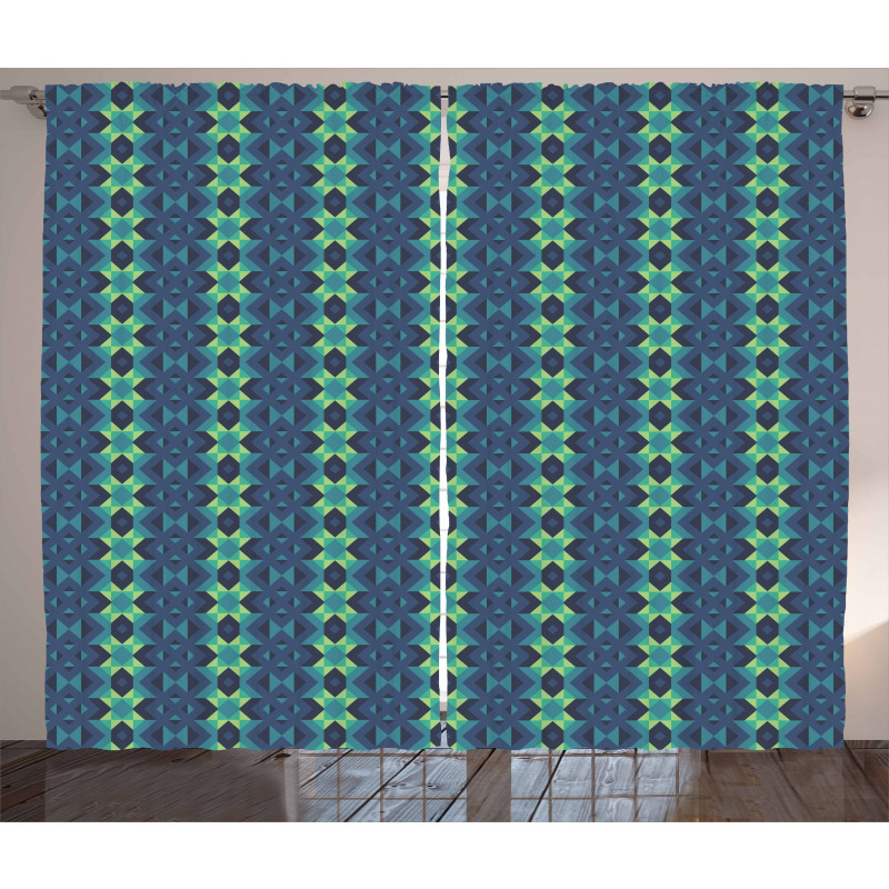 Geometric Zigzag Curtain