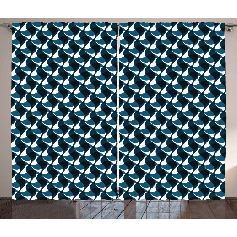 Wavy Stripes Pattern Curtain