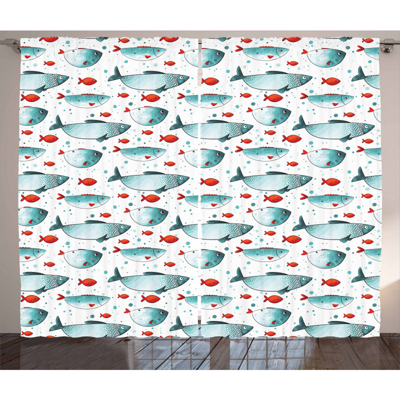 Subaquatic Animal Pattern Curtain