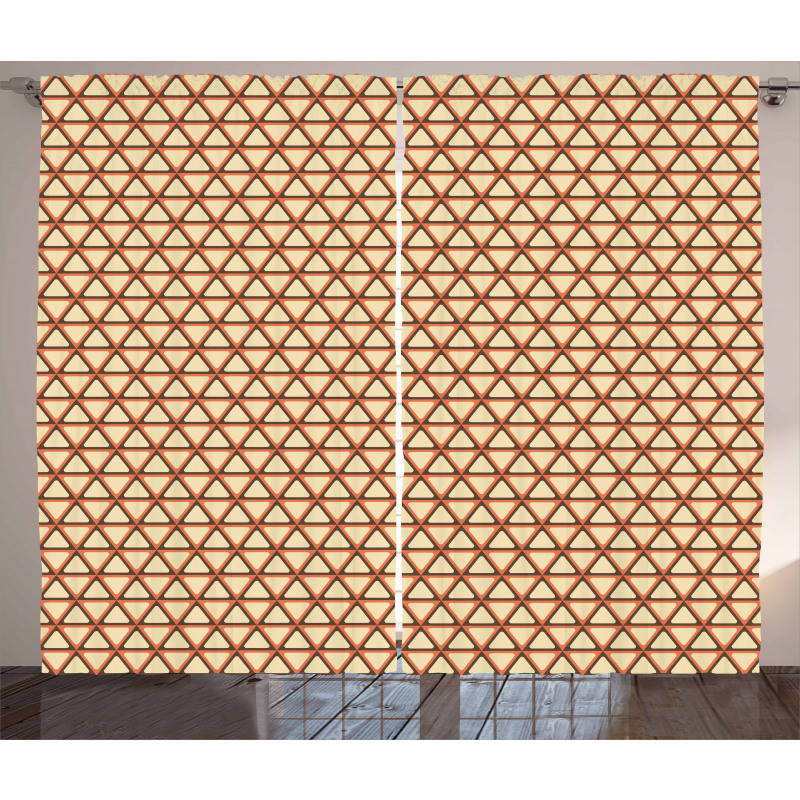 Grid Style Triangles Curtain