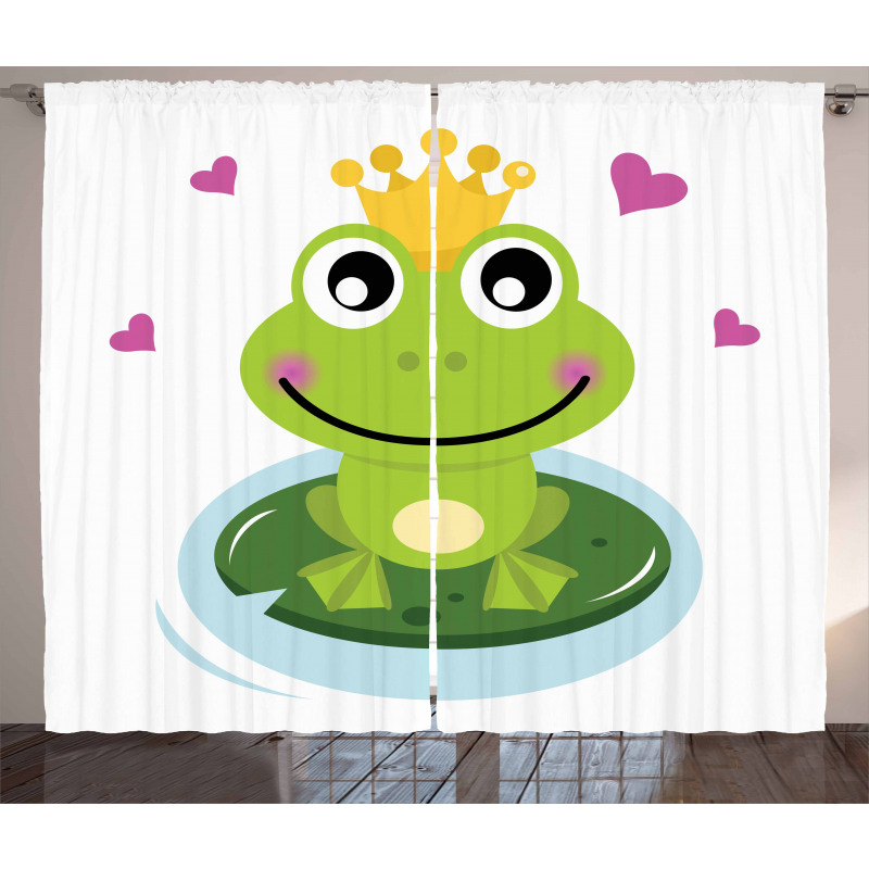 Cartoon Frog Prince Curtain