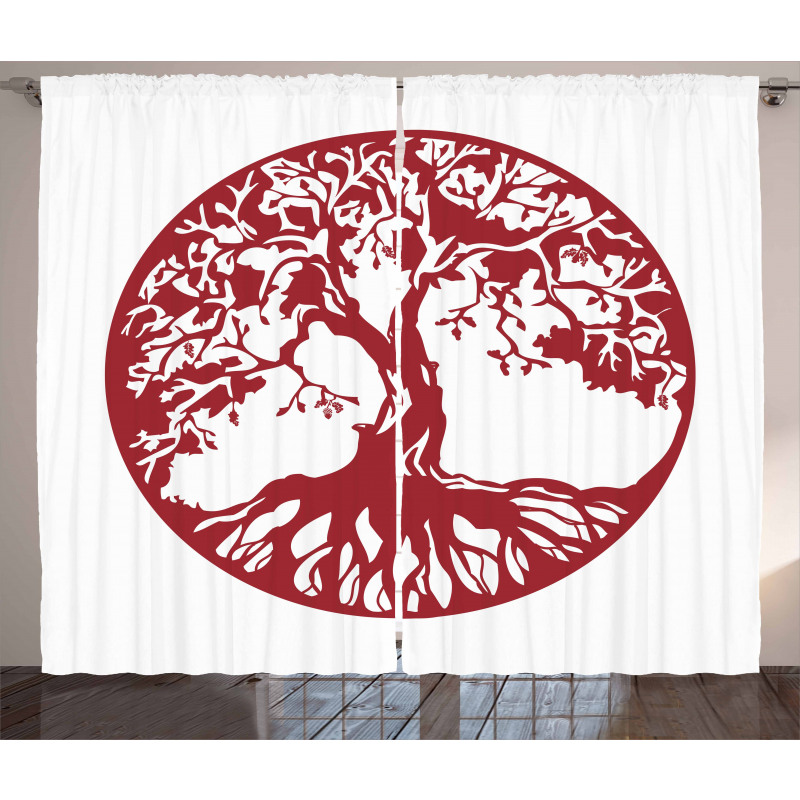 Traditional Oak Silhouette Curtain