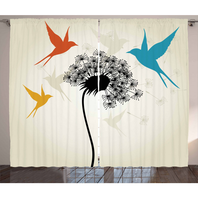 Fauna and Flora Pattern Curtain