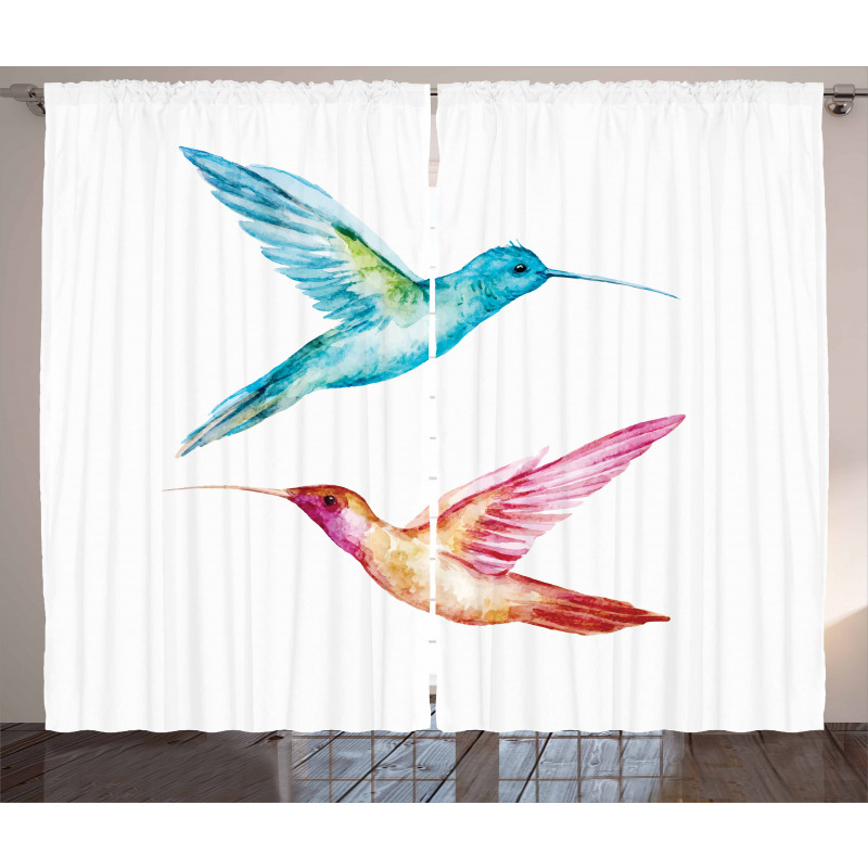 Colorful Hummingbird Curtain