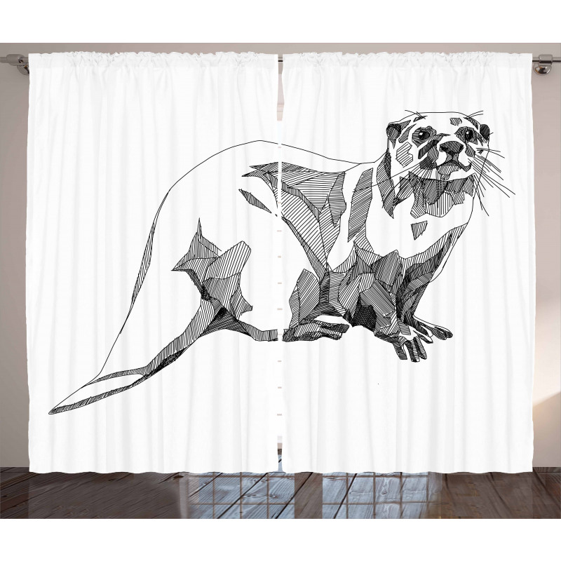 Sketch Otter Curtain