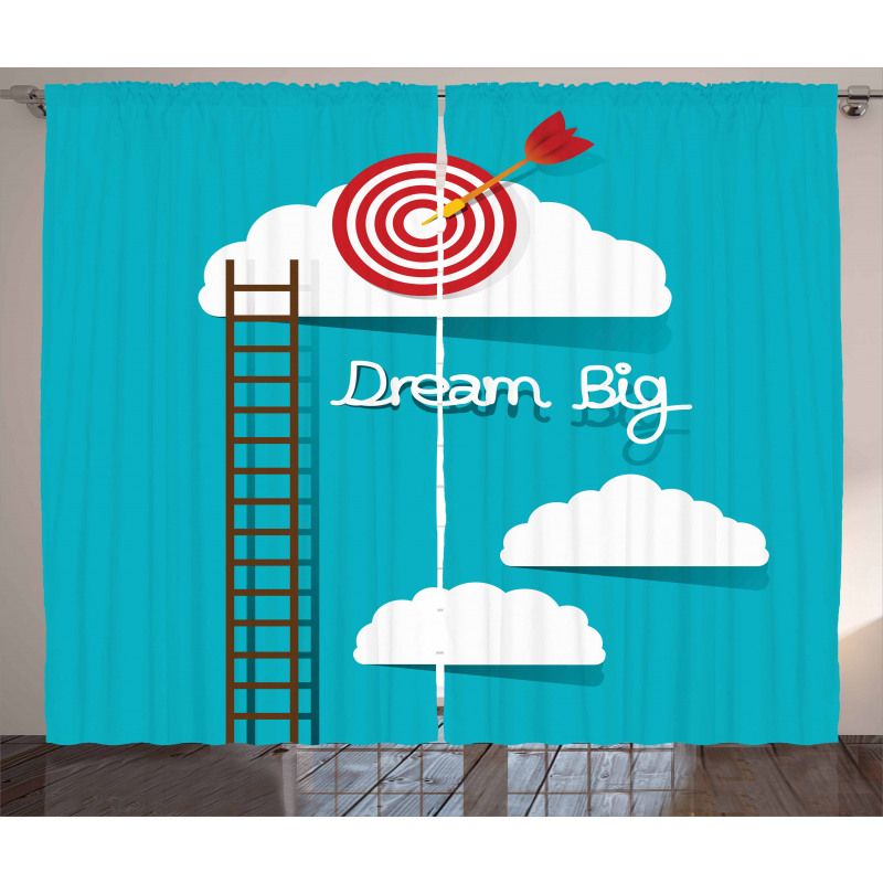 Dream Big Phrase Curtain