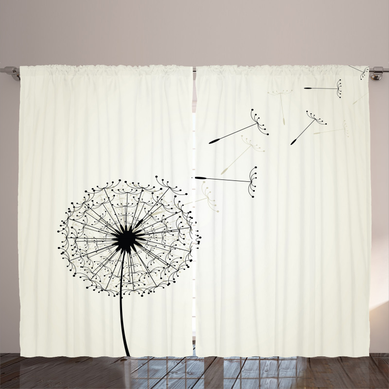 Flying Seeds Flower Curtain