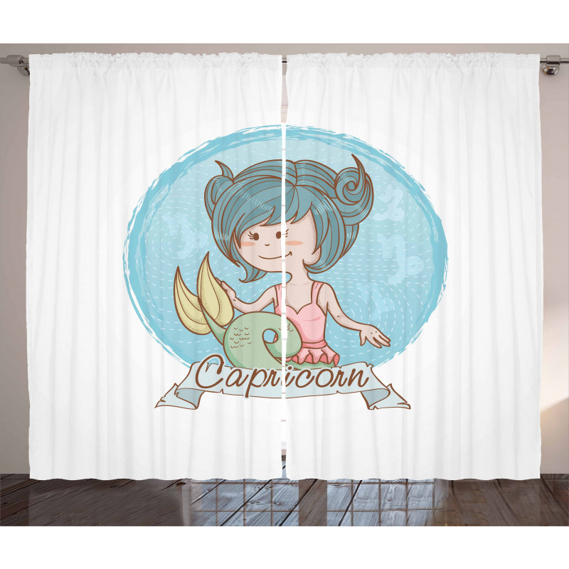 Pastel Mermaid Curtain