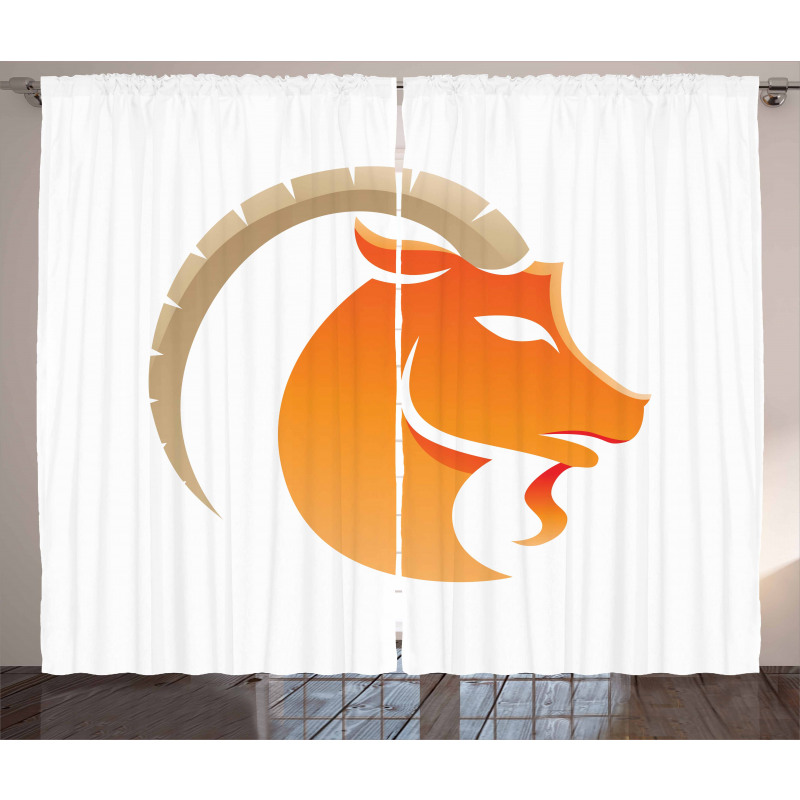 Goat Design Curtain