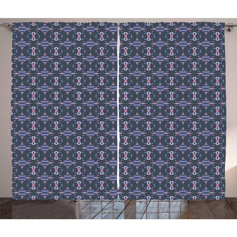 Repeating Pattern Retro Curtain