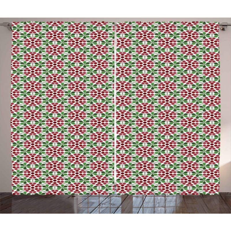 Abstract Cranberries Curtain