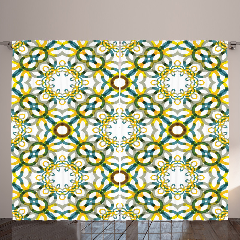 Geometric Lace Pattern Curtain