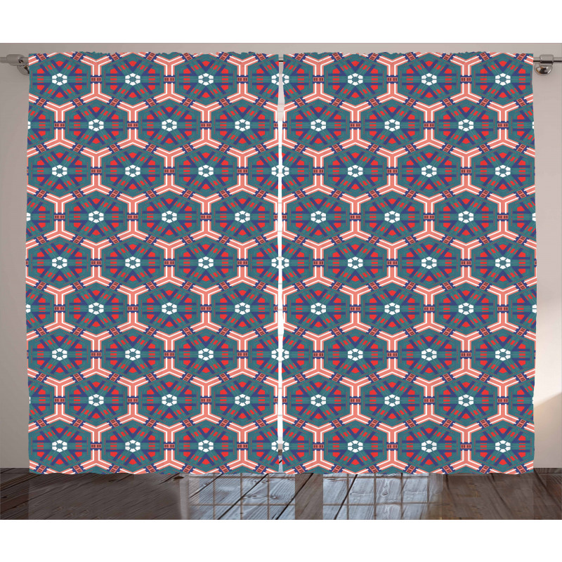Hexagonal Tiles Curtain