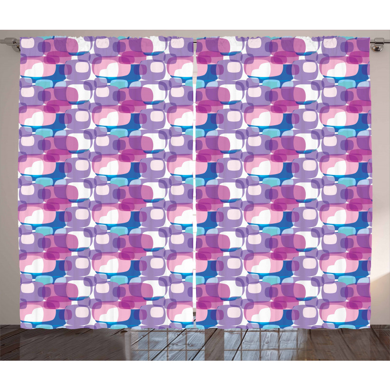 Pastel Colored Square Curtain