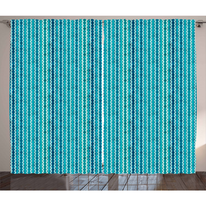 Wavy Stripe Pattern Curtain