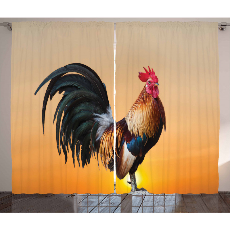 Farm Animal Sunrise Curtain