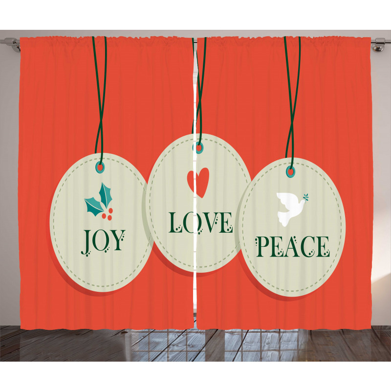 Joy Love and Peace Curtain
