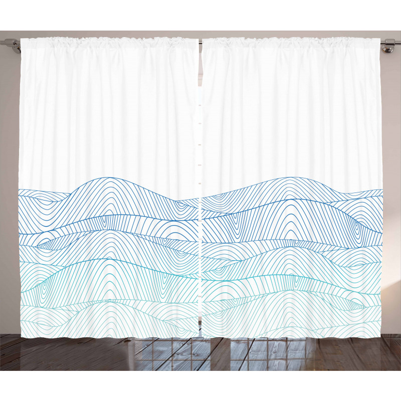 Abstract Seascape Curtain