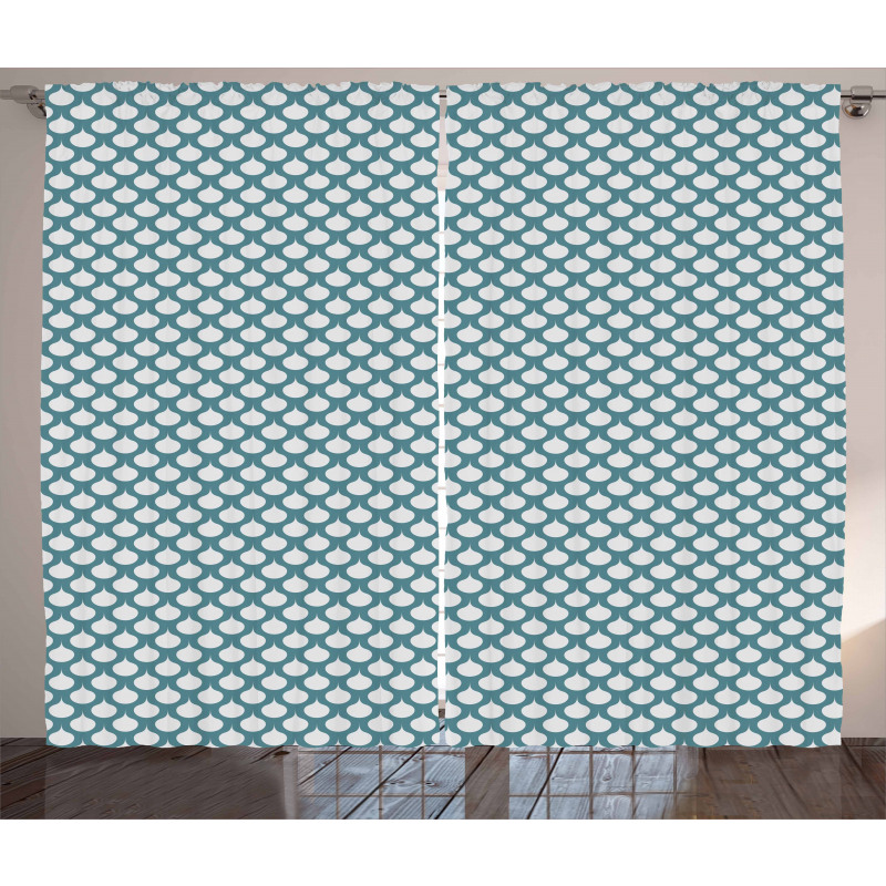 Retro Curves Tile Curtain
